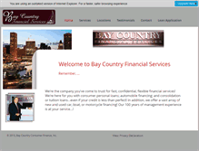 Tablet Screenshot of baycountryfinance.com